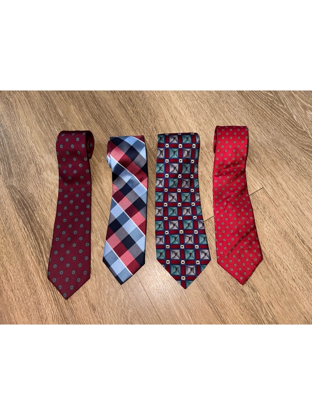 Mens Tie Lot 4 Nautica Harris Frank Van Heusen Patterned